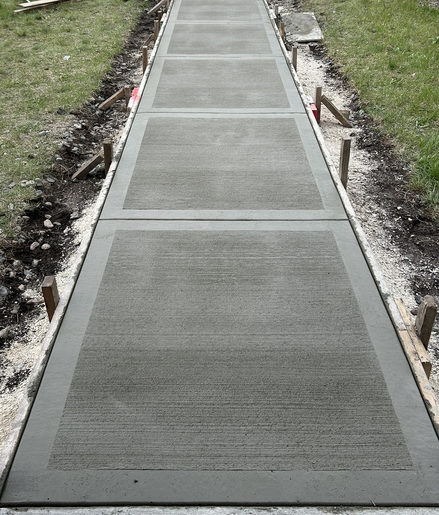 Concrete sidewalk